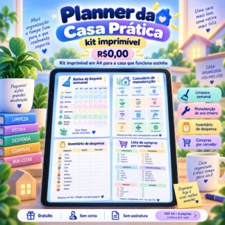 Planner da Casa Prática — kit imprimível